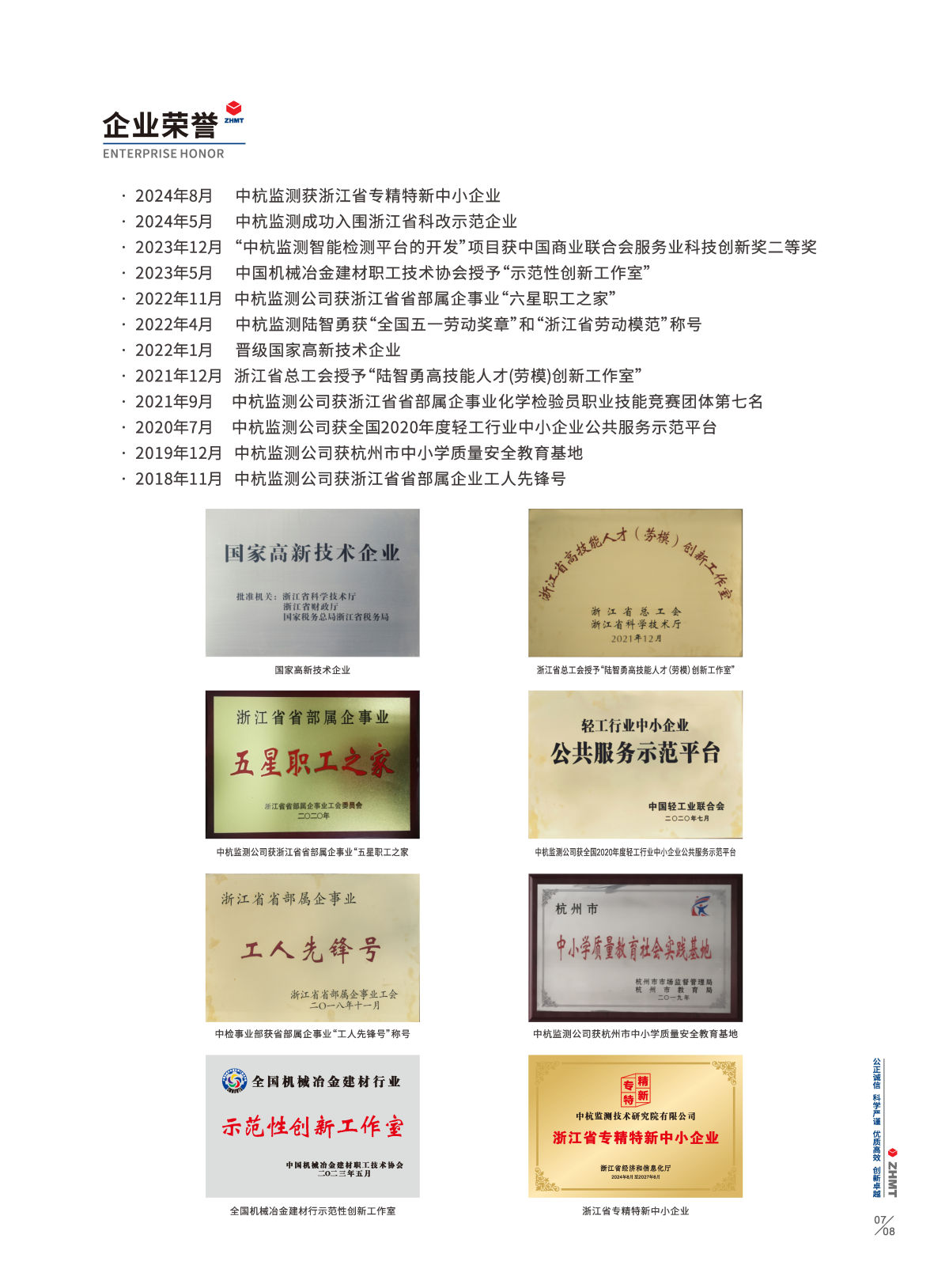 企业荣誉